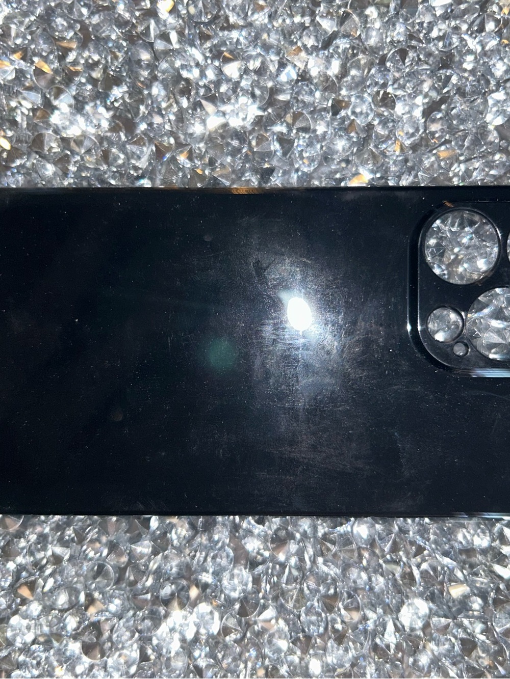 iPhone 15 pro Black Glossy Camera Phone Case - Protective Slim Cover
